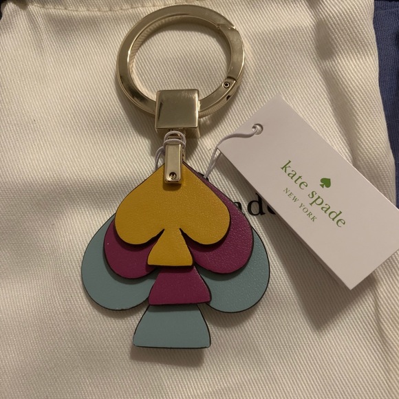 Kate Spade “Stacked Spade’ Key Fob-Seaside - Picture 1 of 3